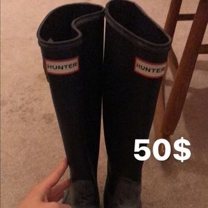 Hunter Rain Boots: Navy